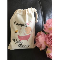 Personalised Baby Shower Gift Bag - Various Sizes Available Emma Design - Baby Girl